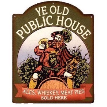 Skilt "Ye old beer, ales and..."