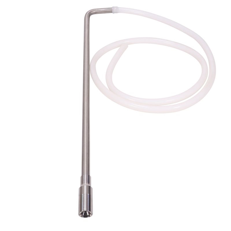 Automatisk hævert i rustfri stål (tåler kogende vand og sprit)