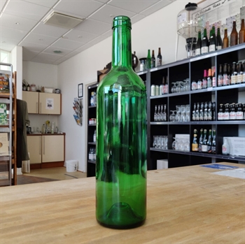 Plukselv Vinflasker, Grøn - 75 cl - Du pakker selv i butikken, husk egen beholder