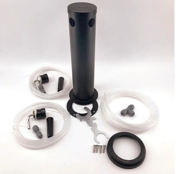 Kegerator Fadølstårn - 2 haner (OBS! Midlertidig version i sort metal)