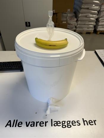 Gærspand - komplet m. gærlås og tappehane - 30 Liter (Uden liter inddeling)