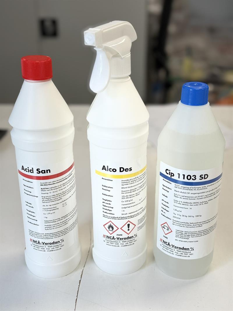 Acid San 1L/Cip1103 1L/AlcoDes 1L (Samlet sanitetspakke)