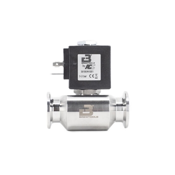 Brewtools - Solenoid ventil/valve, TC34mm, NC, DC24V 0-3 bar, 4.5mm Orifice
