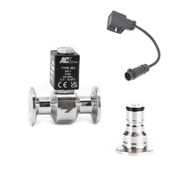 Brewtools gas input kit TC34 med magnetventil, T-stykke og ball lock-adapter