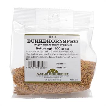 Bukkehornsfrø, hel - 100 gram